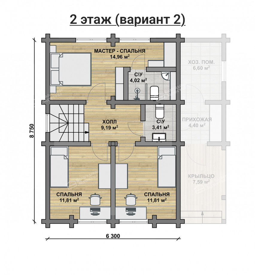 Дом из профилированного бруса VZ-342